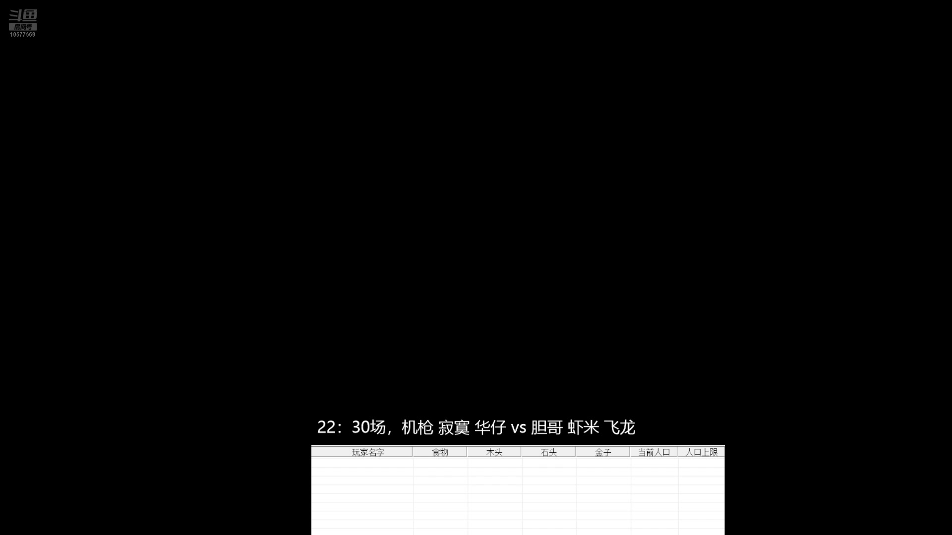 22:30场，机枪 寂寞 华仔 0vs3 胆哥 虾米 飞龙