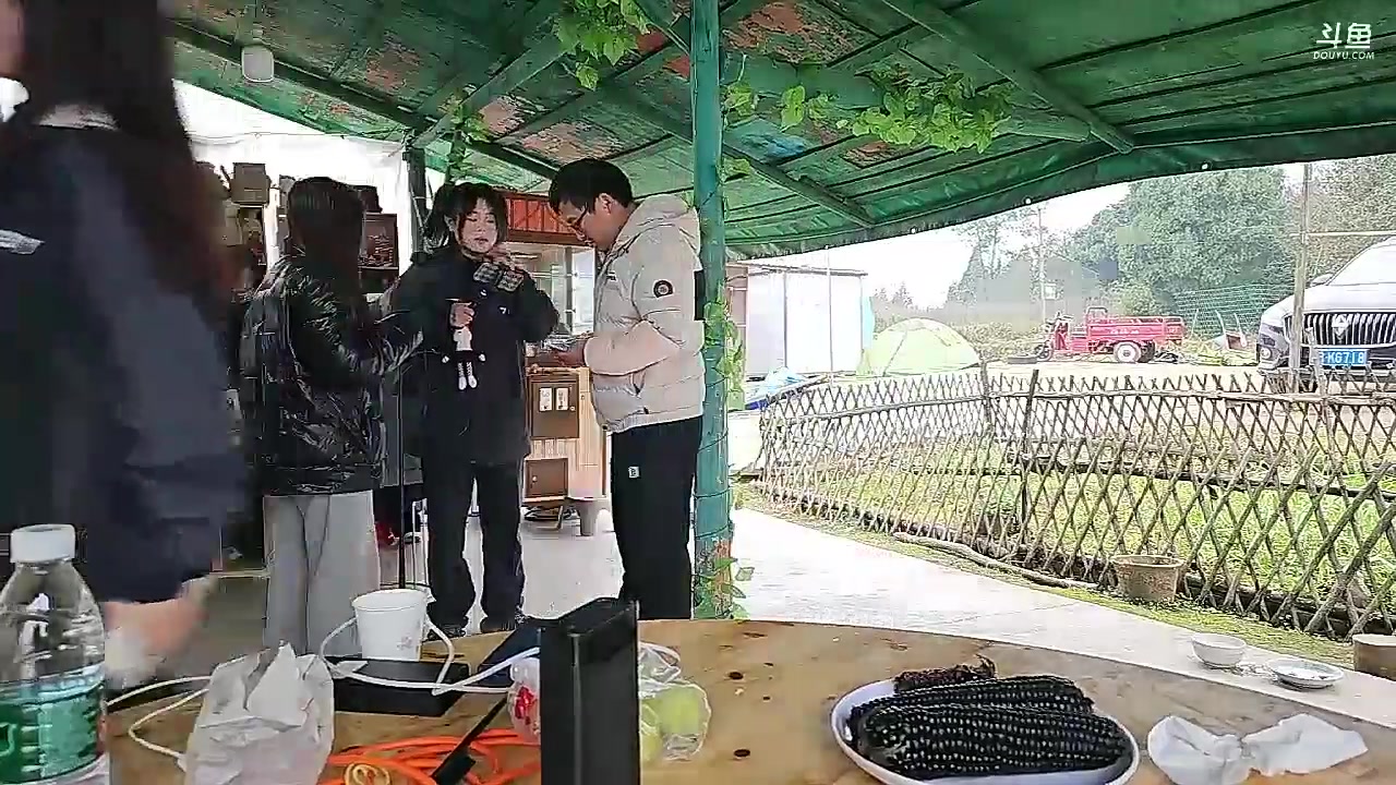 我在斗鱼看火力堂主直播户外