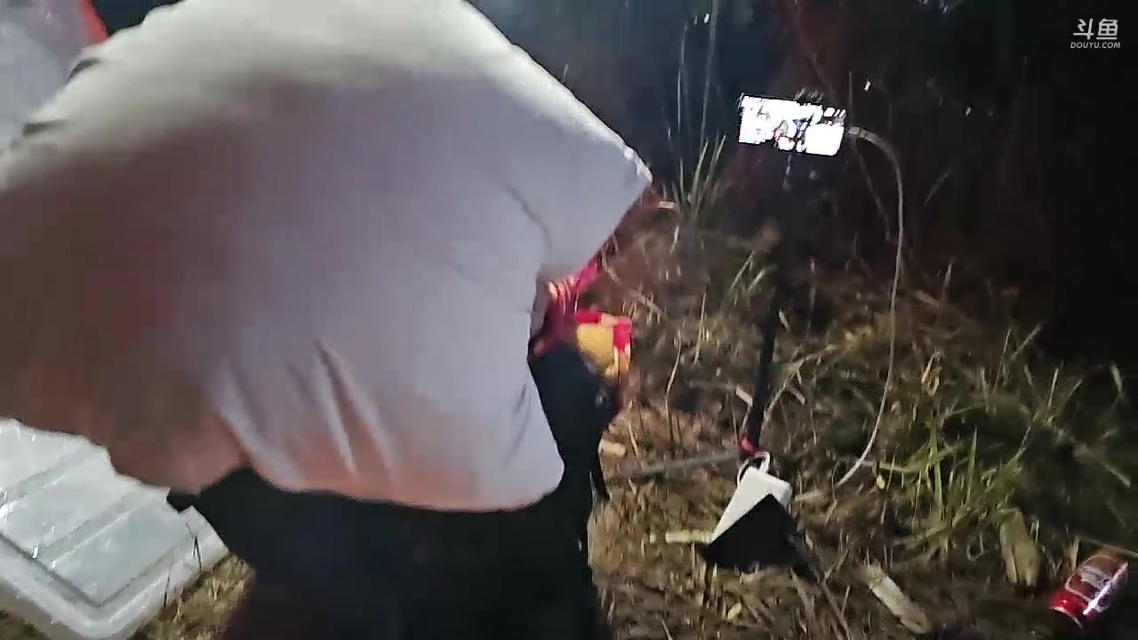 我在斗鱼看火力堂主直播户外